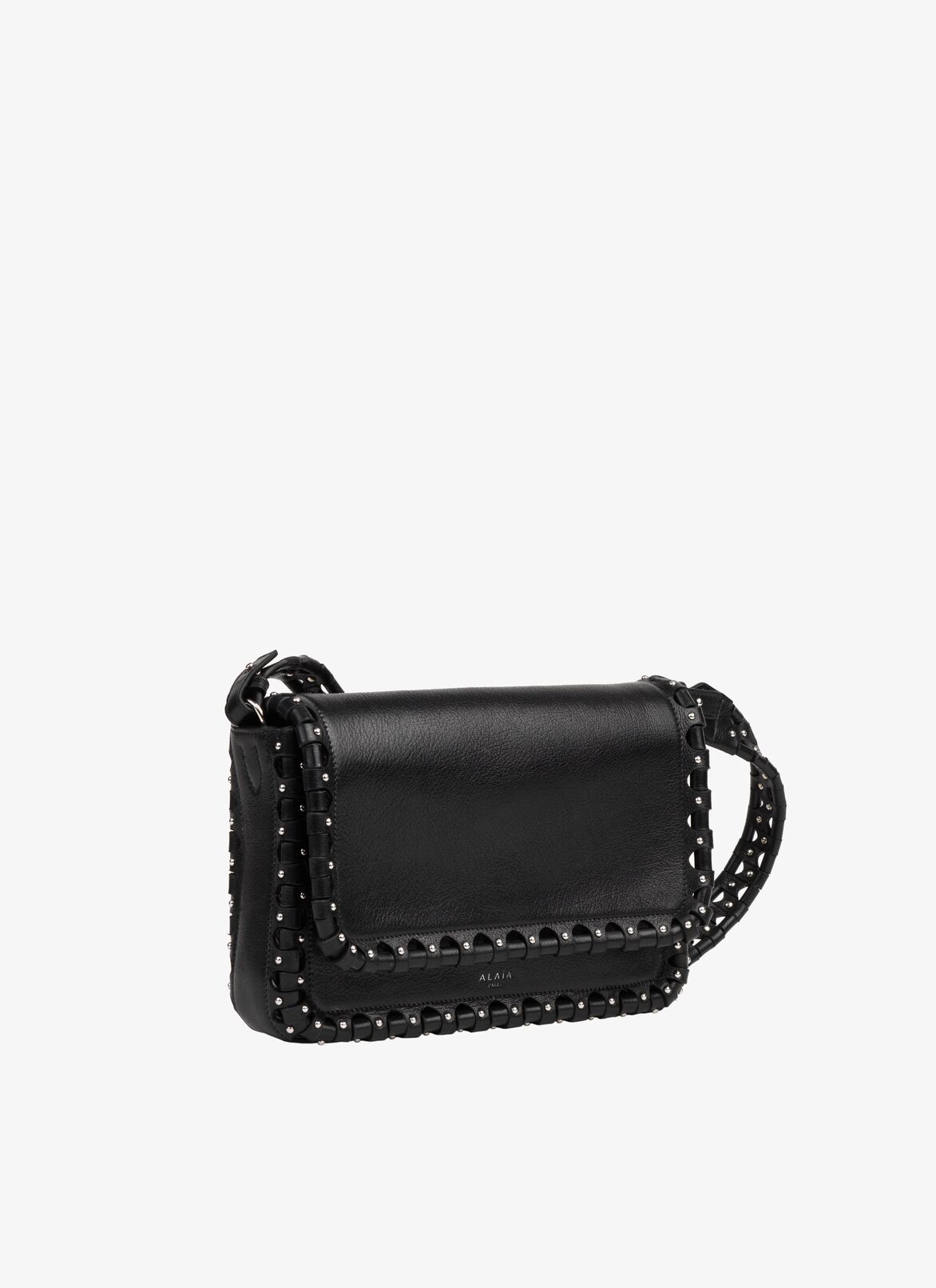 HINGE FLAP BAG  ALAÏA BLACK HINGE FLAP BAG
